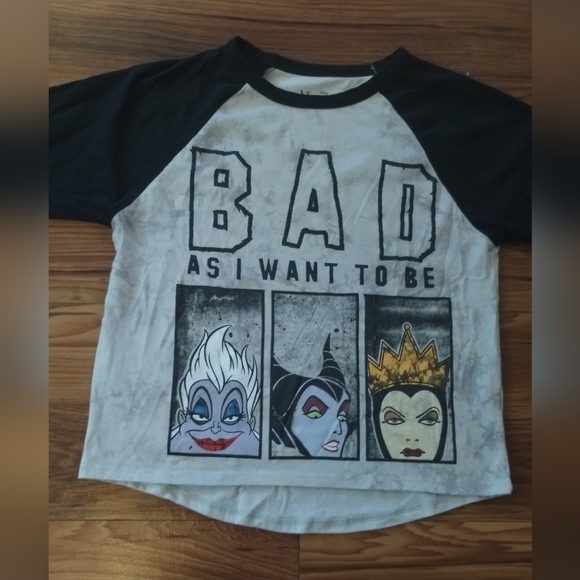Disney Villains “Bad As I Want To Be” 3/4 Sleeve Women’s Shirt Small goth core - Picture 6 of 11